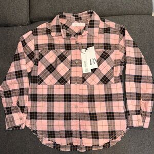 ZARA Girls Plaid Button-Down Flannel – NWT
